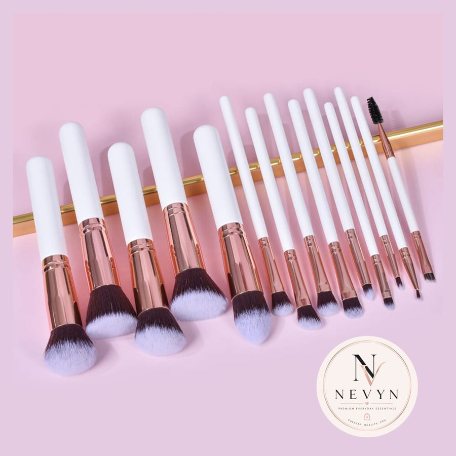 Luxury Rose Gold Makeup Brush Set – Professional Face & Eye Brushes