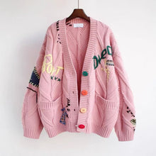 Colourful Patchwork Oversized Knit Cardigan – Cozy Statement Layer
