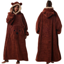 Bear Hooded Wearable Blanket